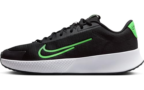 Nike M Vapor Lite 2 HC, Scarpe da Tennis Uomo, Black Poison Green White, 44 EU