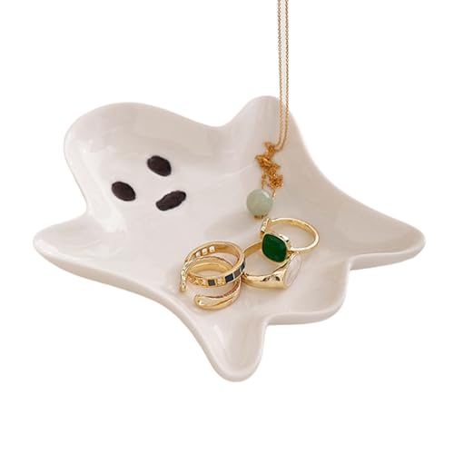 Sionhiuo Pratos de servir para o Halloween | tigela de cerâmica para jóias - decoração de casa para Halloween Ação de Graças Natal aniversário aperitivos para servir