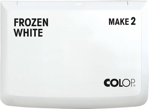 COLOP Make Series, Ink Stamp Pads, with Non-Toxic Premium Ink, Water-Based Acid-Free (Frozen White, Make 2-2-3/4