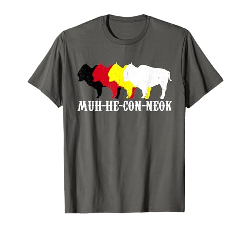 Mohican Tribe Muh-he-con-neok Nation Native Medicine Wheel T-Shirt