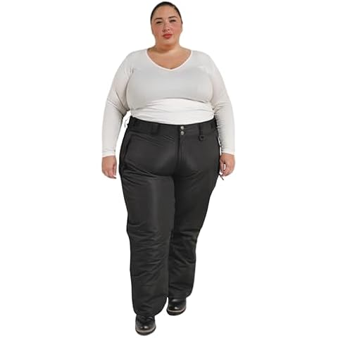 Snow Country Outerwear Womens Plus Size Snow Skiing Pants (3X), Black Cover