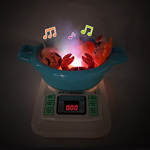 shhjjyp SpielküChe ZubehöR KinderküChe Zubehoer Kinder KüChe ZubehöR KüChenspüLe Spielzeug Set Rotierenden HeißEn Topf… – Bild 3