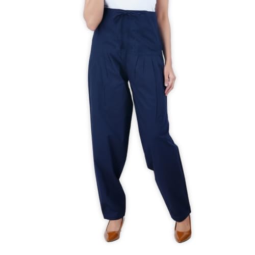 Image of Happy Bunny Salwar Pant - Modern Style Pure Cotton for Women - Ethnic Semi Patiala Trouser - Office,Home - All Day Comfort Wear with Drawstring