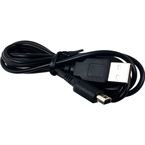 Image of 4pcs 3DS USB Charger Cable Power Charging Lead Compatible with Nintendo New 3DS, New 3DS XL, 3DS XL, 3DS, New 2DS, New 2DS XL, 2DS XL, 2DS, DSi, DSi XL (Black,1.2M /3.9FT)