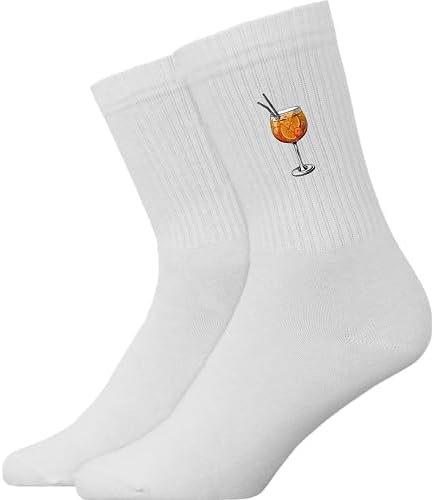 MoguGo 2 Paar Aperol Socken - Lustige Damensocken Größe 36-42 Baumwolle