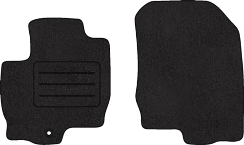 Velours VORNE Fußmatten Schwarz LUX für Mitsubishi COLT VI (2004-2012) 2-teilig