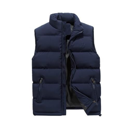Zambuph Chaqueta sin mangas para hombre, chaleco ajustado, calentadores corporales cálidos para invierno, abrigo de moda de gran tamaño a prueba viento