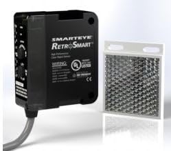 TRI-TRONICS RSR-1 10-30 V DC, 6 FT Cable Length, 6 INCH to 8 FT Range, NPN/PNP Output, Polarity Protected, Reflective Sensor, RETROSMART, with Cable and Reflector AR6151