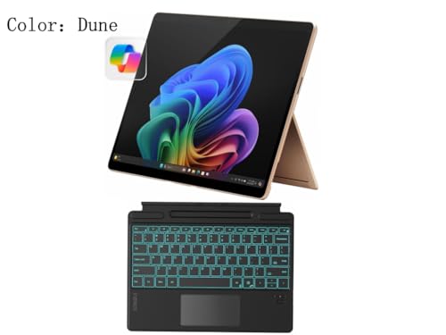 Image of Microsoft Certified Refurbished Surface Pro 11, 13 inch Touchscreen OLED Display, Snapdragon X Elite (12 core), Inateck Bluetooth Backlit Keyboard, Warranty (Dune, 16GB RAM,512GB SSD)