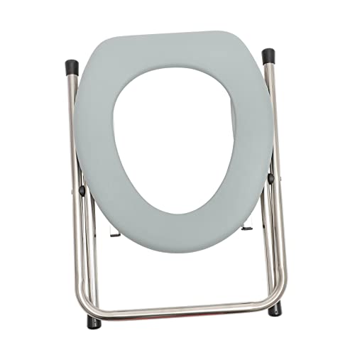 Didiseaon 1Pc Foldable Portable Toilet Stool for Elderly Pregnant Women Ergonomic Design Lightweight Durable for Indoor Outdoor Use Convenient Storage Easy to Clean