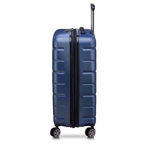 Image of DELSEY PARIS AIR Armour 68 Cm 8 Spinner Wheels Cabin Blue Expandable Hard Suitcase
