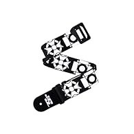 Swivel loop prevents uncomfortable strap twists when playing or putting on your guitar Original strap designs created by Joe Satriani Polyester material with Eco-Leather Ends adjustable from 35" - 59.5" Available in 3 designs