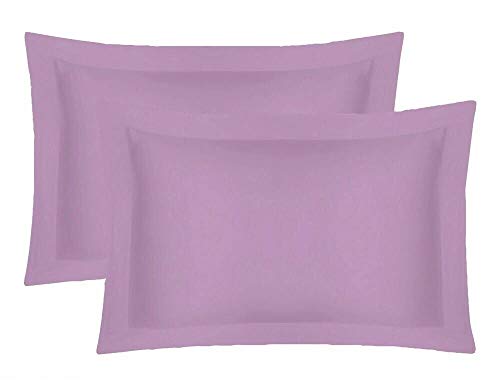 Image of 200 Thread Count 100% Egyptian Cotton Pair Of Pillowcases (Lilac, Oxford Pillow Cases)