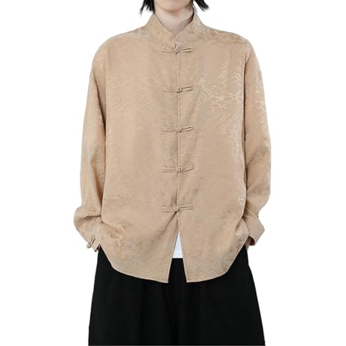 Hanfu dragon en relief pour homme en coton lin haut de gamme
