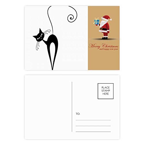 Cartes postales chat noir Halloween à tête inclinable pour invitations et décoration de table