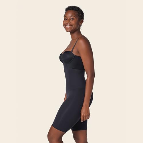Image of Leonisa ContourPro - High Waist Shorts Tummy Control Shapewear for Women - Body Shaper Sculpting & Anti-Chafing Shaper Shorts Black
