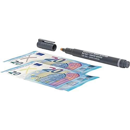 Safescan 111-0378 Falschgeld Stift Blisterpack 1 Prüfstift, blau/grau Cover