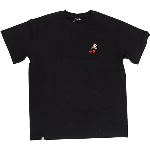 Bavarian Caps T-shirt Gargamel pour homme en coton noir coupe ample