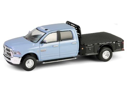 Modelo de Camión 2018 3500 Dually Flatbed 1:64 Azul miniatura 1