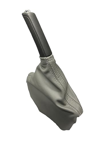 Replacement Synthetic Leather Parking Brake Boot Cover in Platinum Gray Compatible with Subaru Forester 2009 2010 2011 2012 2013 (Made in USA)