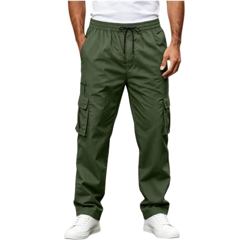 Cargo Work Pants for Men Baggy Drawstring Loose Fit Multi Pocket Work Pant - image 2