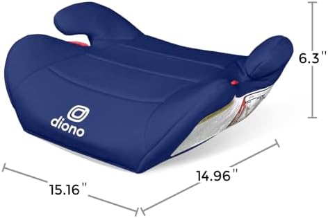 Diono Solana Lite Backless Booster Car Seat Pack of 2, Lightweight & Portable for Travel, Machine Washable Covers, 40-100 lbs, Blue Surge - 2