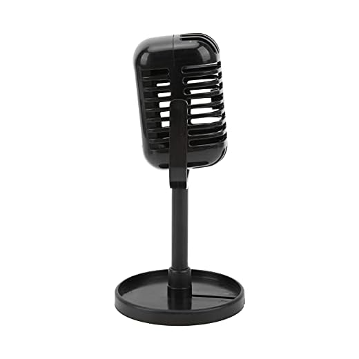 Klassisk propmikrofon, hållbar karaoke -propmikrofon bärbar på modet för barn för gåvor Dekoration för män kvinnor för fotoutrustning(svart)