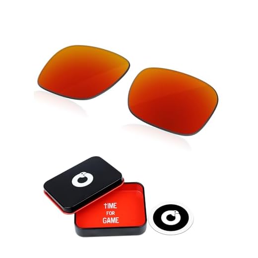 OWORK Lentes de reposição de policarbonato para óculos de sol Oakley Sylas OO9448 - Vermelho fogo