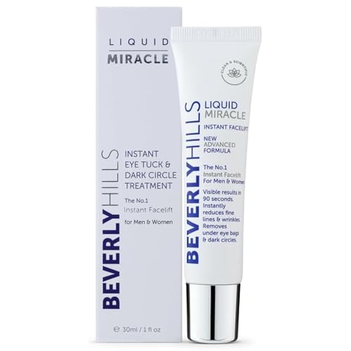 Beverly Hills Instant Facelift Eye Serum 30ml Tube | Under Eye Bags Dark Circles Puffiness & Wrinkle Reducer | Anti-Ageing Serum Works in 90 Seconds | 120 Day Supply