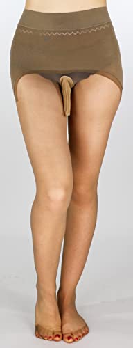Image of Mona's Choice Super Stretchy XL 3 Denier Ultra Sheer Seamless Tall Womens & Mens Pantyhose /Mens Trouser Tights