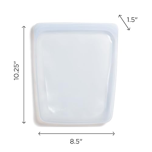Stasher Platinum Silicone Food Grade Reusable Storage Bag, Rose Quartz (1/2 Gallon) | Reduce Single-Use Plastic | Cook, Store, Sous Vide, or Freeze | Leakproof, Dishwasher-Safe, Eco-friendly | 64 Oz