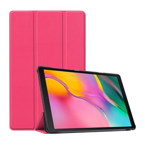Funda Xiaomi Pad 6 triple plegable con carcasa trasera de silicona rosa