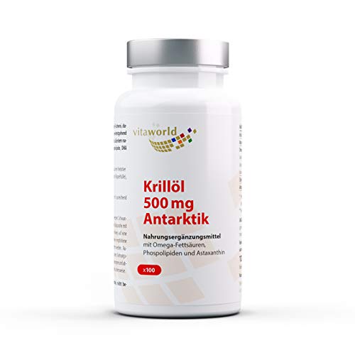Pack de 3 Aceite de krill 500mg 3 x 100 Cápsulas Vita World Farmacia...