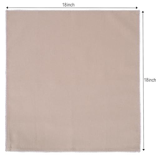 Image of The Home Talk Lace Table Napkins -Cotton Linen Blend Dinner Cloth Napkins for Parties,Dinners, Weddings, Cocktail&Christmas Decor|Soft,Reusable&Machine Washable|18 x 18 Inches (12, Linen)