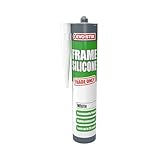 EVO-STIK Frame Silicone Sealant, Ideal for Door and Window Frames, Highly Waterproof, Permanently Flexible, Lasts up to 25 Years, Colour: White, Size: 290ml
