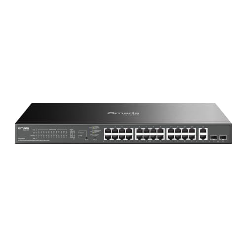 TP-Link Omada 24 Port Gigabit PoE Switch Easy Managed 250W Budget PoE+ Compliant Up to 250m PoE Distance Auto Recovery VLAN Auto Loop Prevention with Fan Managed by Omada(ES228GP)