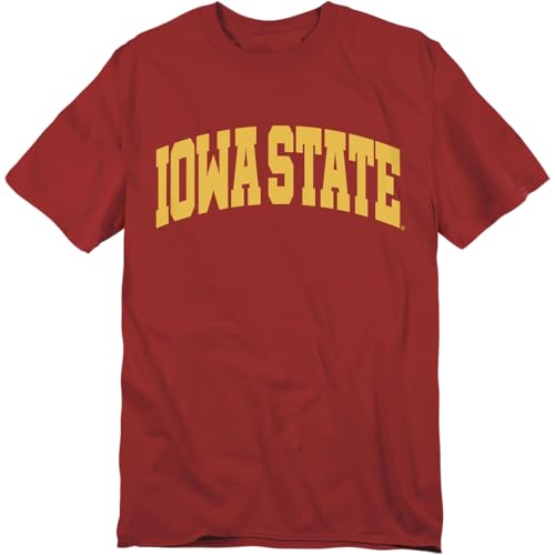 LOGOVISION Iowa State University School Name Arch Unisex Adult T Shirt Garnet X-Large
