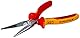 KNIPEX Flachrundzange mit Schneide, verchromt, 200 mm, Chrom-Vanadium Stahl, VDE, formstabil bei Verwindung durch elastische Spitze, 26 16 200