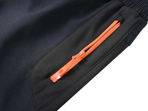 Mofiz Kids Fleece Lined Hiking Pants Boys Hiking Pants Winter Hiking Pants Waterproof Insulated Outdoor Pants Dark Gray 8-9 thumb #4