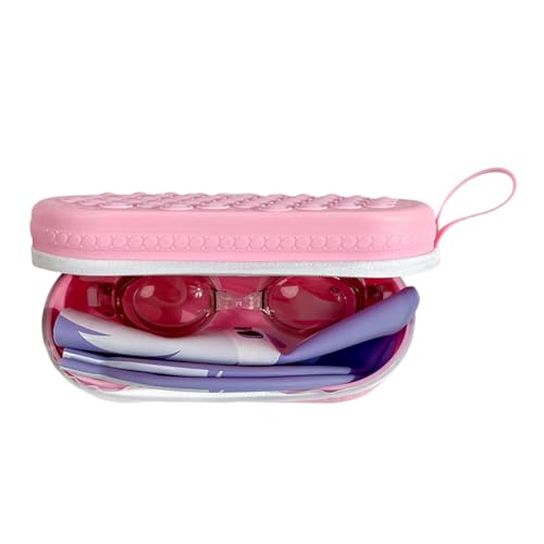 Estuche para gafas de natación, caja organizadora de gafas de buceo, funda protectora de gafas de natación de gran capacidad para exteriores, caja de silicona para gafas de esnórquel
