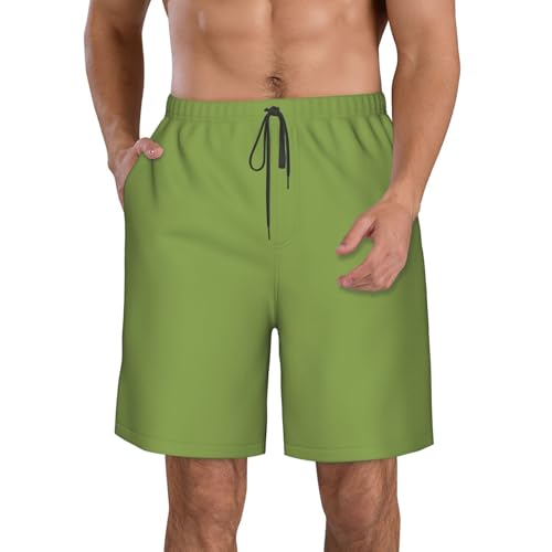 Light Green Men's Beach Pants-Quick-Dry & Comfortable Mens Beach Shorts for Men, Perfect for Surfing and Everyday Wear