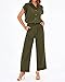 PRETTYGARDEN Womens 2 Piece sets Summer Cap Sleeve Tops Palazzo Pants Dressy Casual Vacation Travel Outfits Tracksuits(Army Green,X-Large)