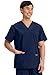 Cherokee Men's V-Neck Top Traditional fit with 4 Pockets, Ultra Soft, Durable, Fade Resistant, 2-Way Stretch Fabric - WW695T, L, Navy