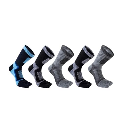 Calcetines 5 Dedos 5 Pares Calcetines Cortos De Deporte Para Hombres, Malla De Compresión Gruesa, Fitness, Bicicleta, Correr Al Aire Libre, Baloncesto, Viajes, 5 Dedos, multicolor, 39