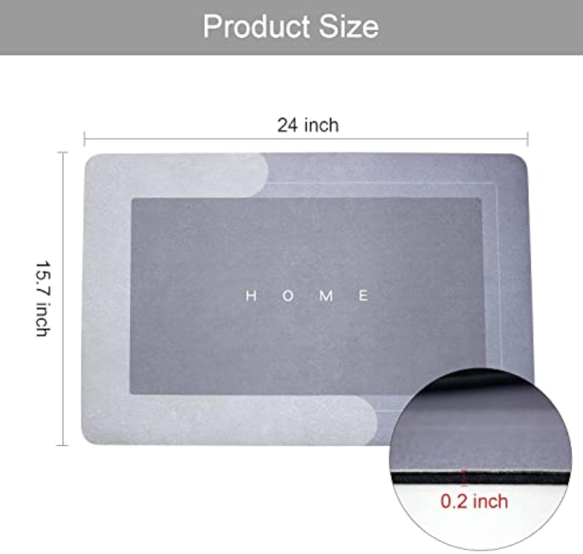 Anti-Skid Door Mat for Home, Quick Drying Water Absorbent