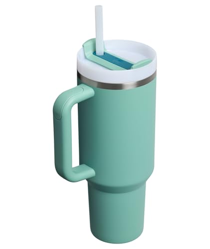 Image of STANLEY Quencher H2.0 Tumbler with Handle and Straw 40 oz | Flowstate 3-Position Lid | Cup Holder Compatible for Travel | Insulated Stainless Steel Cup | BPA-Free | Spring Green