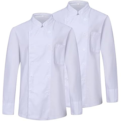 MISEMIYA - Pack 2 Unidades - Chaqueta Cocinero Hombre - Chaqueta de Chef Hombre - Uniforme Hosteleria - Ref.842 - XL Cover