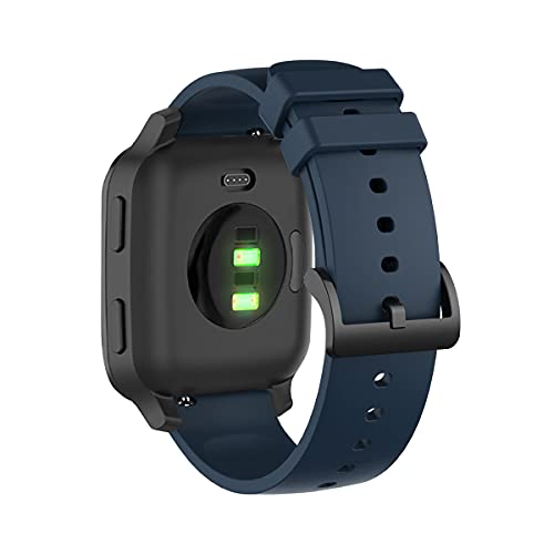 TenCloud T49 Watch Band Soft Silicone Bands Compatible with PJYUBVOR T49 Watch Accessories for T49 Smart Watch Bands (Blue)