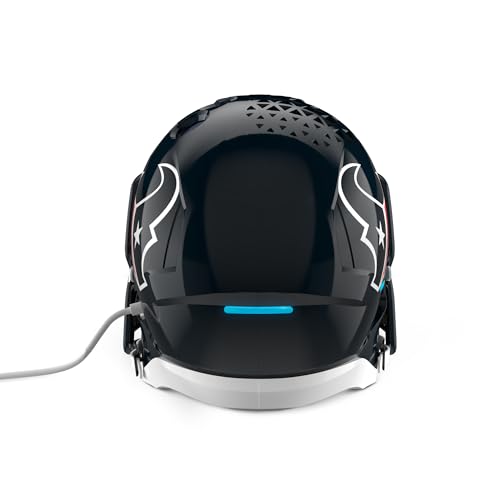 Image of NFL Echo Dot Bundle: Includes Echo Dot | Deep Sea Blue and Limited-Edition NFL Helmet Stand | Houston Texans