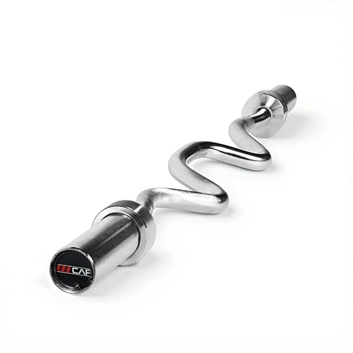 CAP Barbell Solid Olympic Super Curl Bar, Bronze Bushings, Chrome, 48 inches